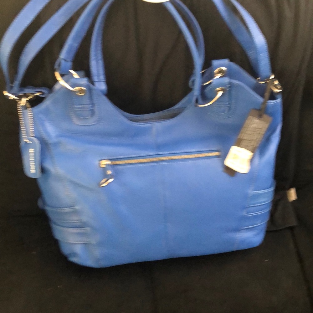 Royal Blue Marco Avane large leather purse.